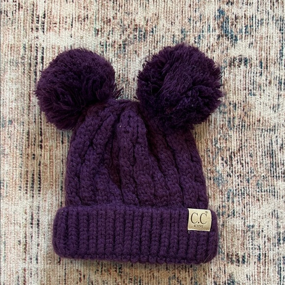 CC Kids Other - Purple Pom-Pom Knit Hat baby girl